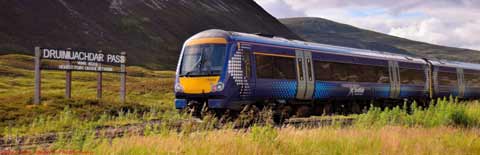 ScotRail Train at Drumochter Summit
